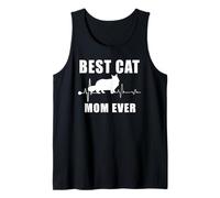 Best Cat Mom Ever Maine Coon Cat Heartbeat Kitten Lovers Débardeur