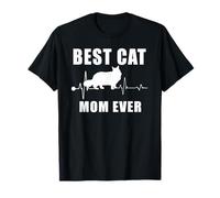 Best Cat Mom Ever Maine Coon Cat Heartbeat Kitten Lovers T-Shirt