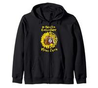 Best Cavalier Dog Mom Ever Sunflower Funny Paw Dogs Lovers Sweat à Capuche