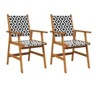BEST""Chaises de jardin ,Siège de jardin - Chaises de camping,lot de 2 Bois d'acacia solide - L56 x P62 x H92 cm Nov771138