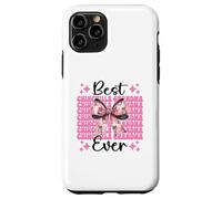 Best Chinchilla Grandma Ever Nana Nœud Coquette Rose Coque pour iPhone 11 Pro