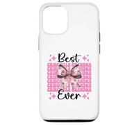 Best Chinchilla Grandma Ever Nana Nœud Coquette Rose Coque pour iPhone 12/12 Pro