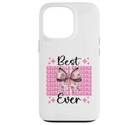 Best Chinchilla Grandma Ever Nana Nœud Coquette Rose Coque pour iPhone 13 Pro