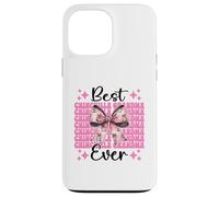 Best Chinchilla Grandma Ever Nana Nœud Coquette Rose Coque pour iPhone 13 Pro Max