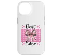 Best Chinchilla Grandma Ever Nana Nœud Coquette Rose Coque pour iPhone 14
