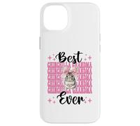 Best Chinchilla Grandma Ever Nana Nœud Coquette Rose Coque pour iPhone 14 Plus