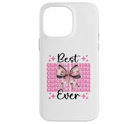 Best Chinchilla Grandma Ever Nana Nœud Coquette Rose Coque pour iPhone 14 Pro Max