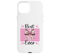 Best Chinchilla Grandma Ever Nana Nœud Coquette Rose Coque pour iPhone 15 Plus