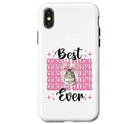 Best Chinchilla Grandma Ever Nana Nœud Coquette Rose Coque pour iPhone X/XS