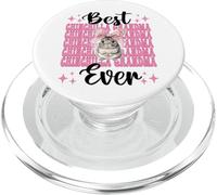 Best Chinchilla Grandma Ever Nana Nœud Coquette Rose PopSockets PopGrip pour MagSafe