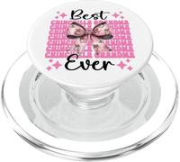 Best Chinchilla Grandma Ever Nana Nœud Coquette Rose PopSockets PopGrip pour MagSafe