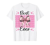Best Chinchilla Grandma Ever Nana Nœud Coquette Rose T-Shirt