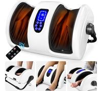 Best Choice Products Shiatsu Jambe, masseur thérapeutique réflexologie mollet avec chaleur, circulation sanguine, douleur nerveuse, pétrissage profond, rouleaux haute intensité, couleur blanche