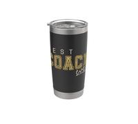 Best Coach Ever Trainer design vintage pour enseignants Gobelet isotherme en acier inoxydable double paroi