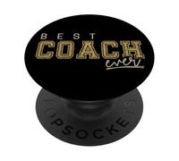 Best Coach Ever Trainer Design Vintage pour Enseignants PopSockets PopGrip Adhésif