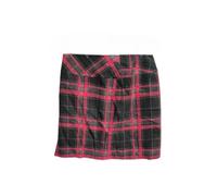Best Connections Jupe courte à carreaux pour femmes Rouge Noir 38 EU 38
