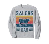 Best Cow Dad Men - Vintage Cattle Salers Sweatshirt