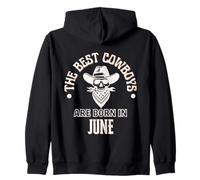 Best Cowboys are Born in June Western Cadeau d'anniversaire pour garçon Sweat à Capuche