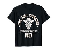 Best Cowboys Were Born in 1957 Cadeau d'anniversaire pour garçon T-Shirt