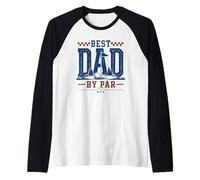 Best Dad by par Golfing Father Golfer Design Manche Raglan