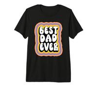 Best Dad Ever Groovy Style Daddy Funny Fathers Day T-Shirt Haut de Gamme
