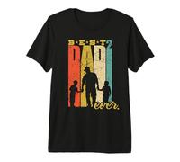 Best Dad Ever Père 2 Fils Papa de Deux Enfants T-Shirt Haut de Gamme
