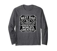 Best Dad Forever Worlds Greatest Father DADD Fête des pères Manche Longue
