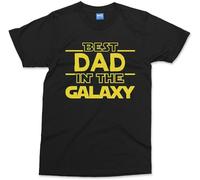 Best Dad in The Galaxy White Yellow Black Red Mens t Shirt Men Father's Day Birthday Top Funny Daddy Gift Tee Manches Courtes(X-Large)