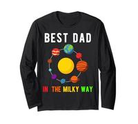Best Dad in The Lacky Way Galaxie Funny Solar System Father Manche Longue