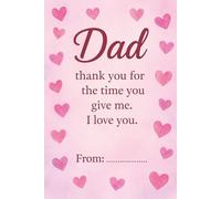 Best Dad in the World - Personalized Gift Notebook: Pink Watercolor Heart Cover from Your Daughter with 90 Lined Pages