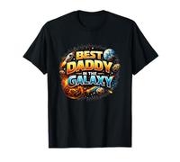 Best Daddy in The Galaxy Funny Space Rocket Fête des pères T-Shirt