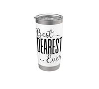 Best Dearest Ever Mère Mère Mère Anniversaire Amour Maman Gobelet isotherme en acier inoxydable double paroi