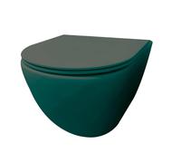 Best Design Morrano WC suspendu - sans bride - fixation caché - avec abattant - Vert mat 4016790