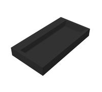 Best Design Nero meuble-lavabo 80x42x10cm solid surface noir mat 4011410