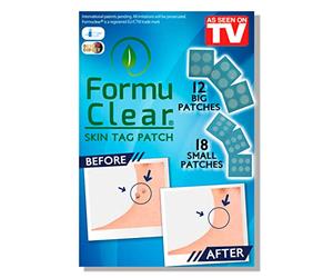 BEST DIRECT FormuClear Original Skin Tag Comme vu à la TV Boîte de 30 Patchs pour éliminer les verrues Marques de peau, Solution Naturelle et Indolore, Pansement Medical - Riche en Acide Salicilyque