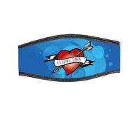 Best Divers, Bracelet de masque en néoprène, fermeture à déchirure, cœur sous