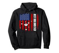 Best Dog Dad Ever American Flag Father's Day for Dog Daddy Sweat à Capuche