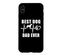 Best Dog Dad Ever Boxer Dog Heartbeat Paw Puppy Lover Coque pour iPhone XS Max