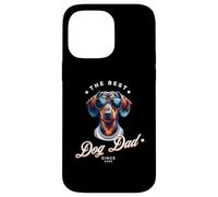 Best Dog Dad Ever Chien Papa propriétaire de Chien Teckel Cool Coque pour iPhone 14 Pro Max