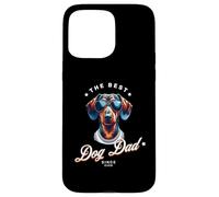 Best Dog Dad Ever Chien Papa propriétaire de Chien Teckel Cool Coque pour iPhone 15 Pro Max