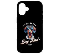 Best Dog Dad Ever Chien Papa propriétaire de Chien Teckel Cool Coque pour iPhone 16