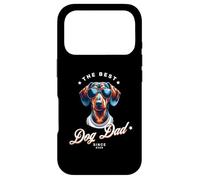 Best Dog Dad Ever Chien Papa propriétaire de Chien Teckel Cool Coque pour iPhone 17 Pro