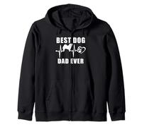 Best Dog Dad Ever Chow Chow Dog Heartbeat Paw Puppy Lover Sweat à Capuche