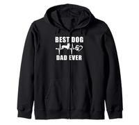 Best Dog Dad Ever Corgi Dog Heartbeat Paw Puppy Lover Sweat à Capuche