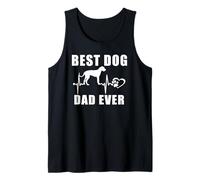 Best Dog Dad Ever Great Dane Dog Heartbeat Paw Puppy Lover Débardeur