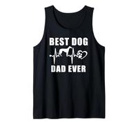 Best Dog Dad Ever Greyhound Dog Heartbeat Paw Puppy Lover Débardeur