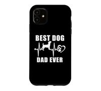 Best Dog Dad Ever Jack Russell Terrier Dog Heartbeat Paw Coque pour iPhone 11