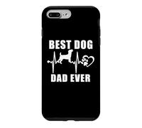 Best Dog Dad Ever Jack Russell Terrier Dog Heartbeat Paw Coque pour iPhone 7 Plus/8 Plus