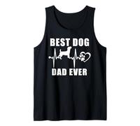 Best Dog Dad Ever Jack Russell Terrier Dog Heartbeat Paw Débardeur