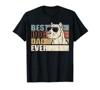 Best Dog Dad Ever Lunettes humoristiques rétro Motif chien Argentin T-Shirt